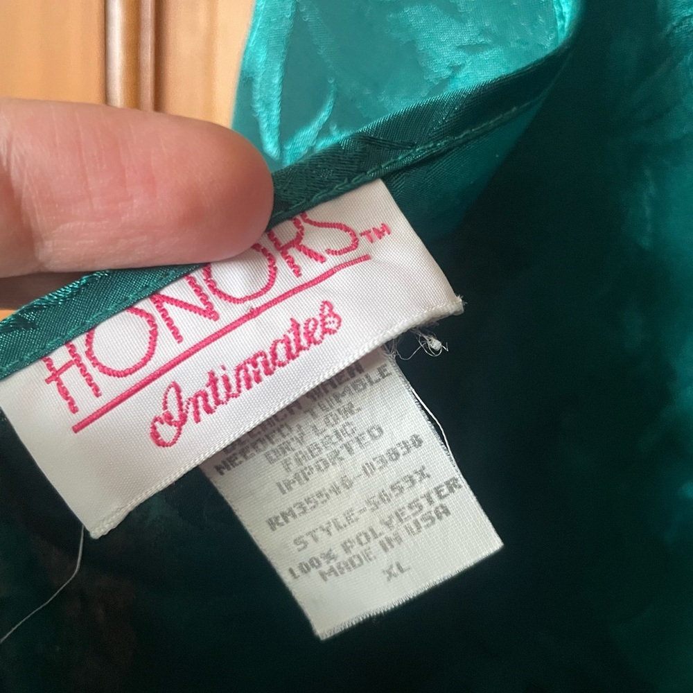 Teal/Green  Floral Lace Chemise - Picture 4 of 5
